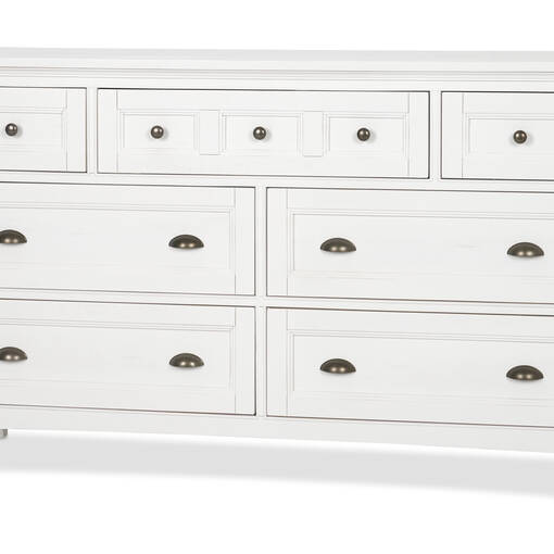 Parker 7 Drawer Dresser Heron White
