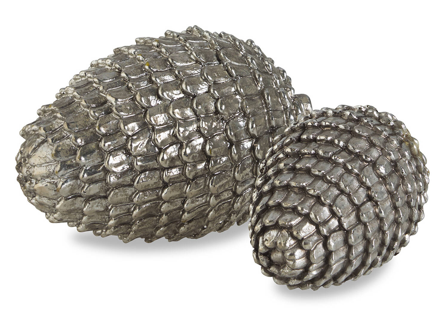 Eli Pinecone Balls -Silver