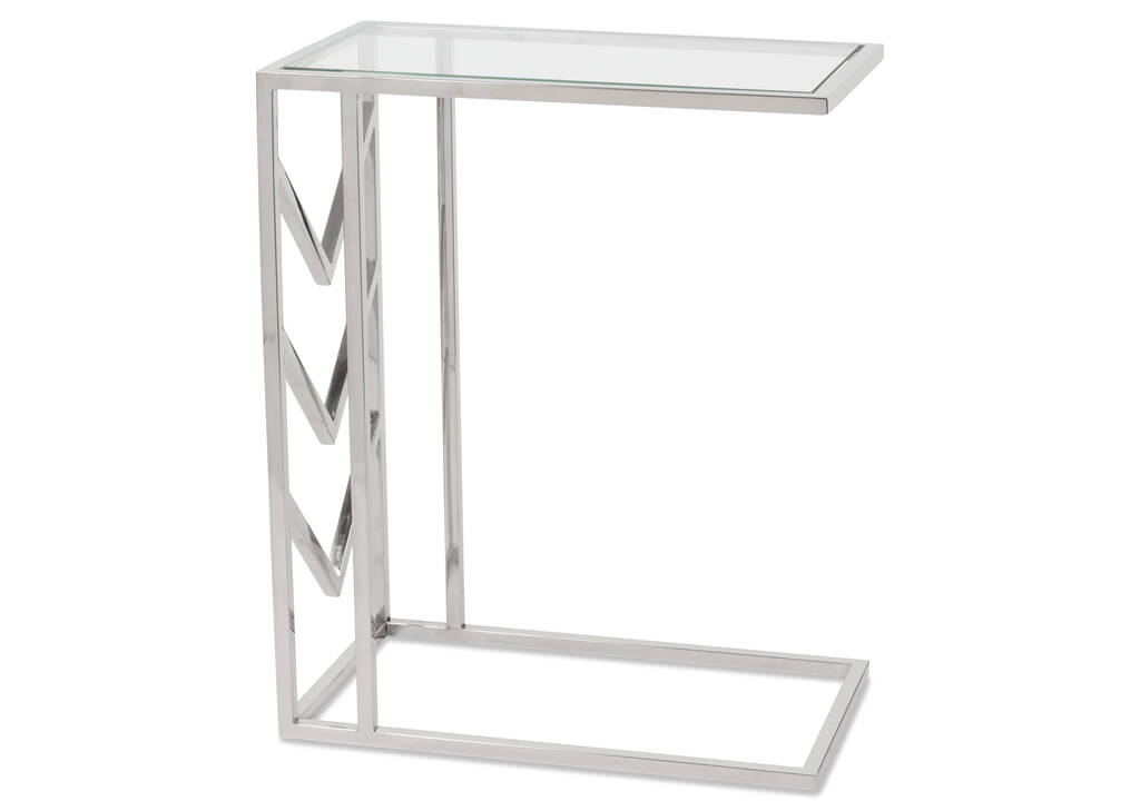 Niagara Tuck Side Table -Chrome