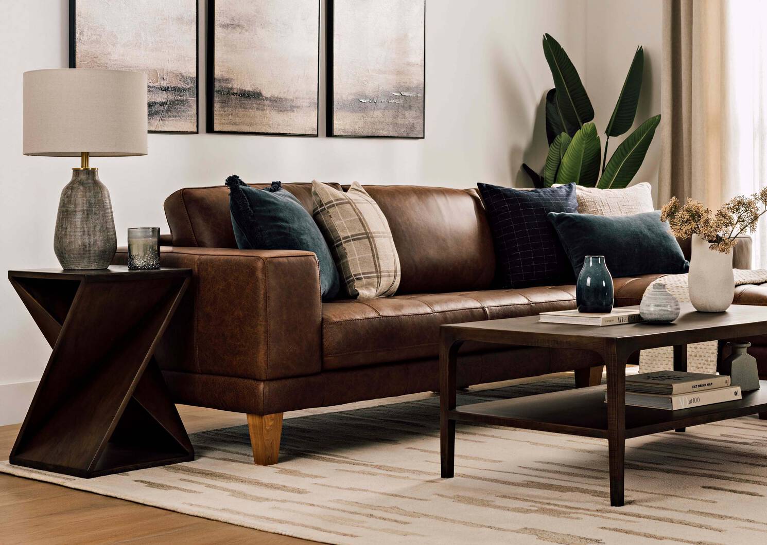 Wallace Plaid Pillow 20x20 Navy