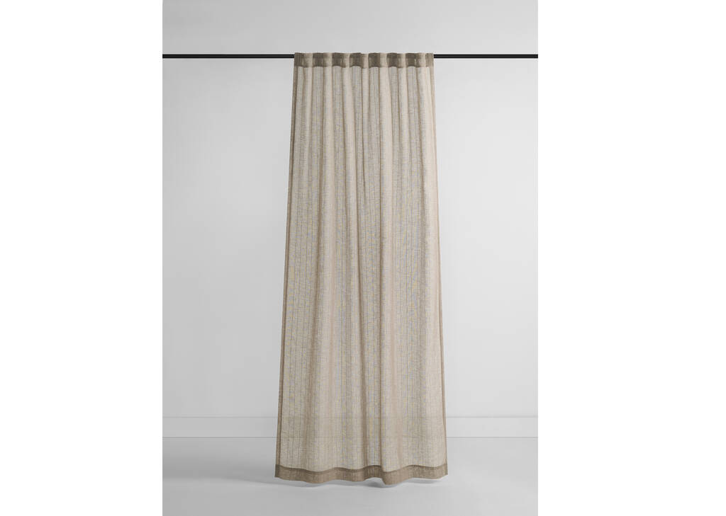 Ivan Striped Sheer 96 Mushroom