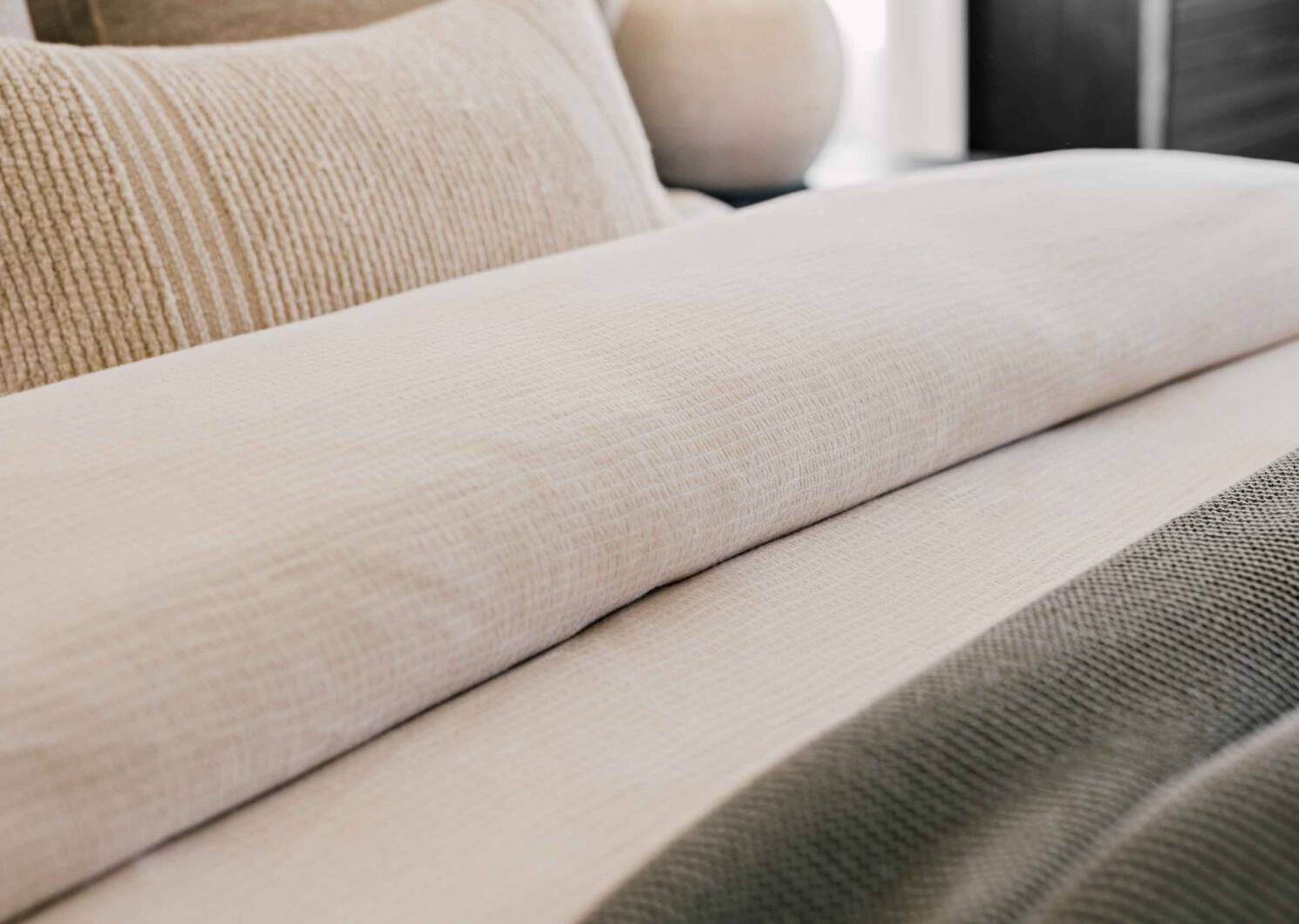 Arlon Cotton Duvet Set King Sand/Ivor