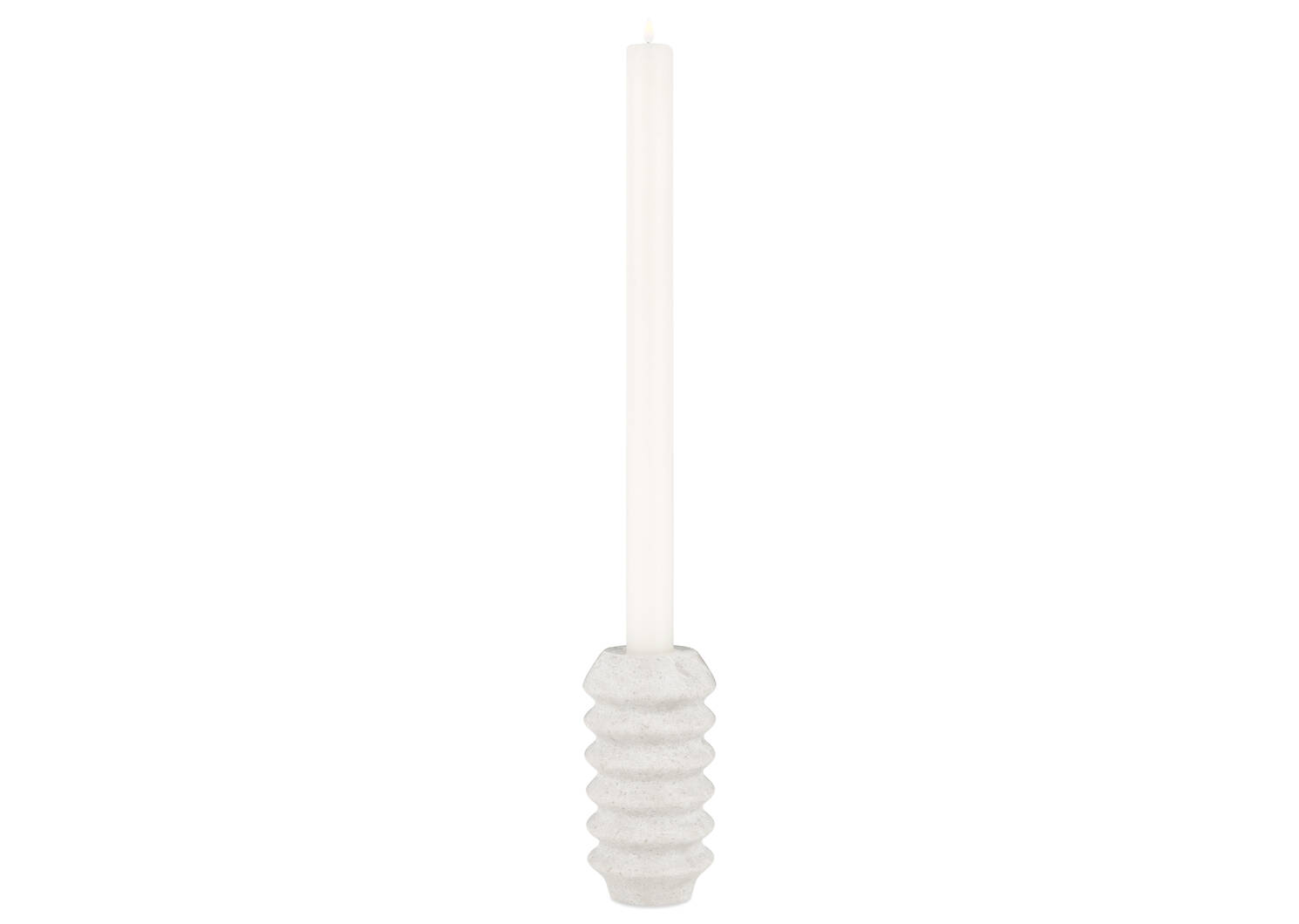 Bix Travertine Taper Holder Tall