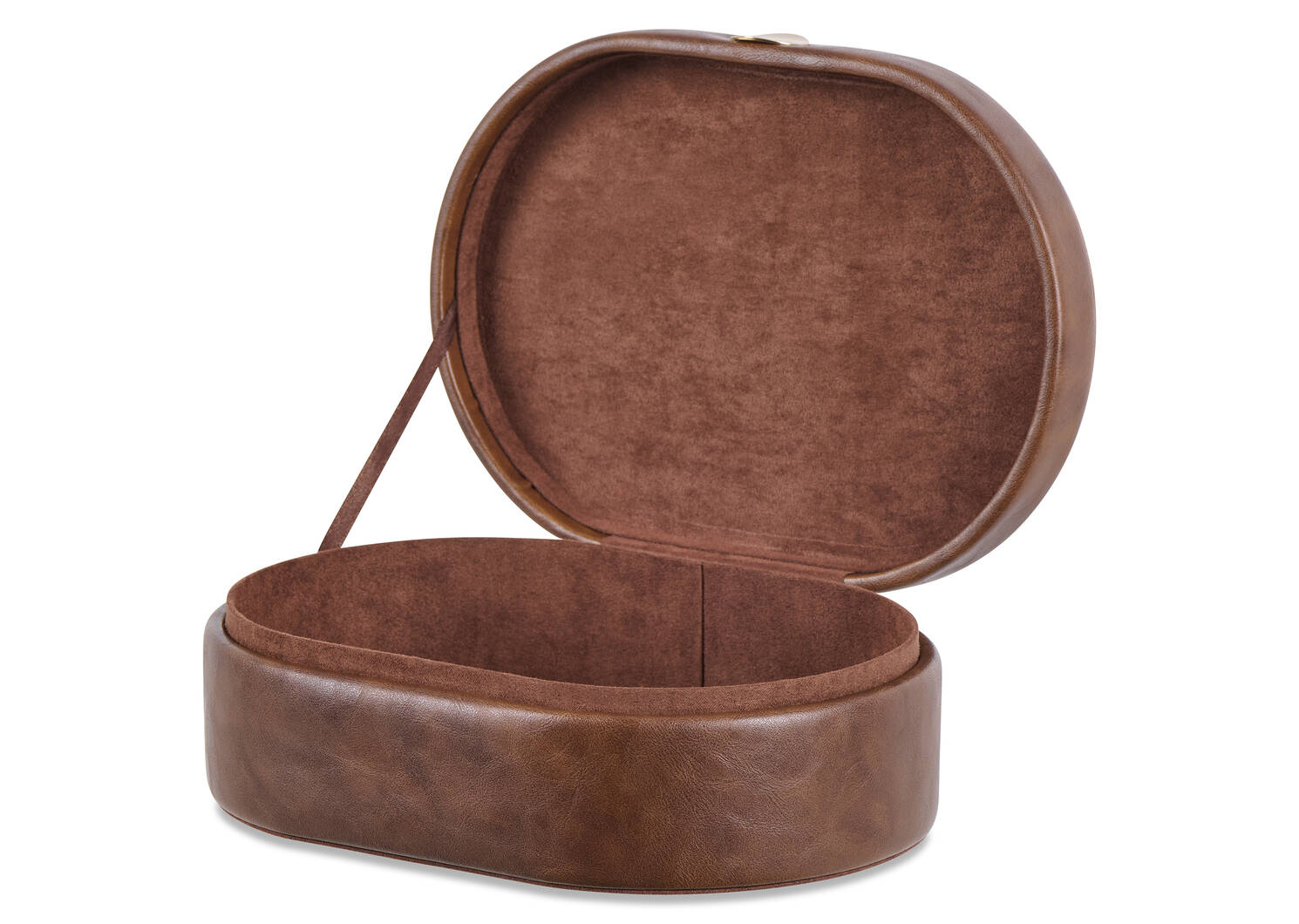 Tessa Storage Box Oval Large Cognac