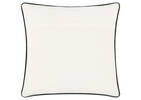 Corsica Outdoor Pillow 21x21 Ivory/Black