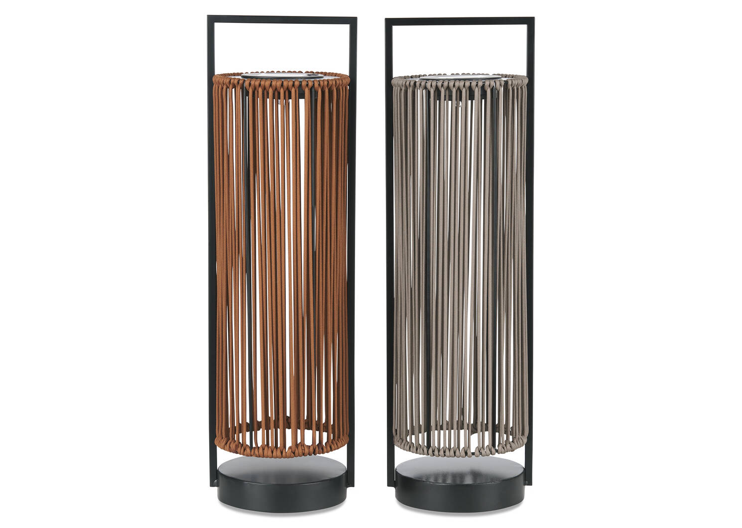 Lanterne solaire &agrave; DEL Dakota brune