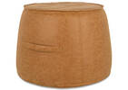 Pouf en similicuir Magnus brun clair