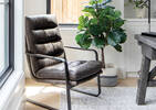 Donnelly Leather Armchair -Hurst Cocoa