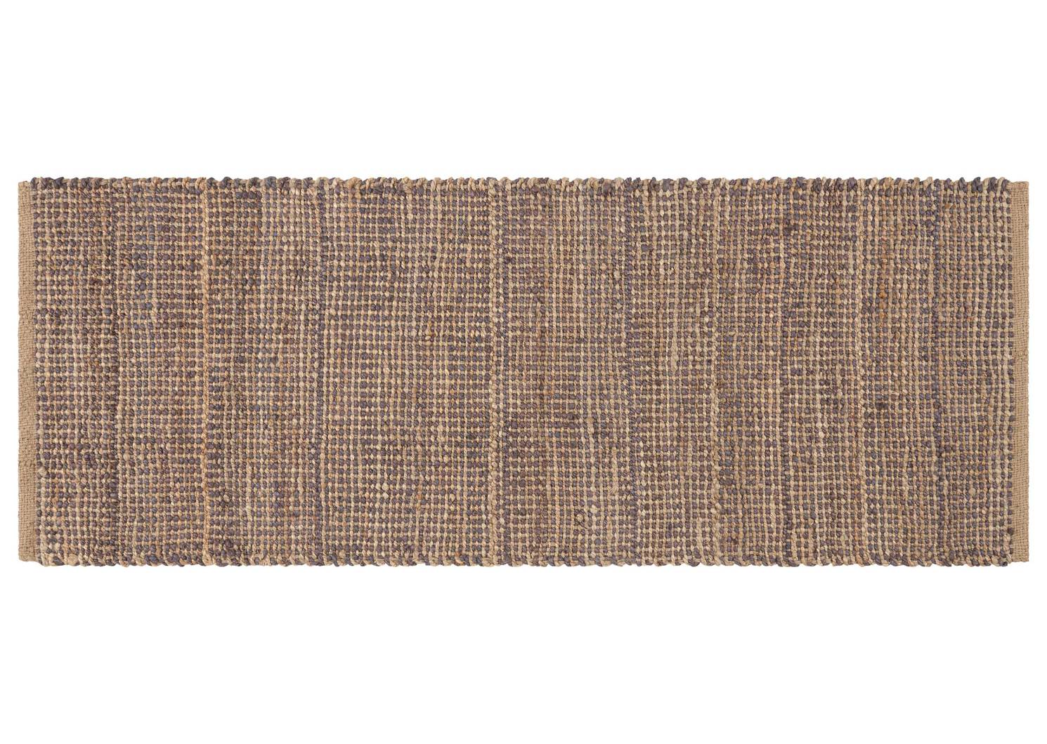 Tapis couloir jute Novak 30x84 nat/gris