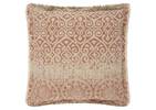 Coussin Adelaide 20x20 naturel/corail