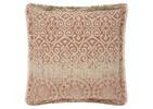 Coussin Adelaide 20x20 naturel/corail