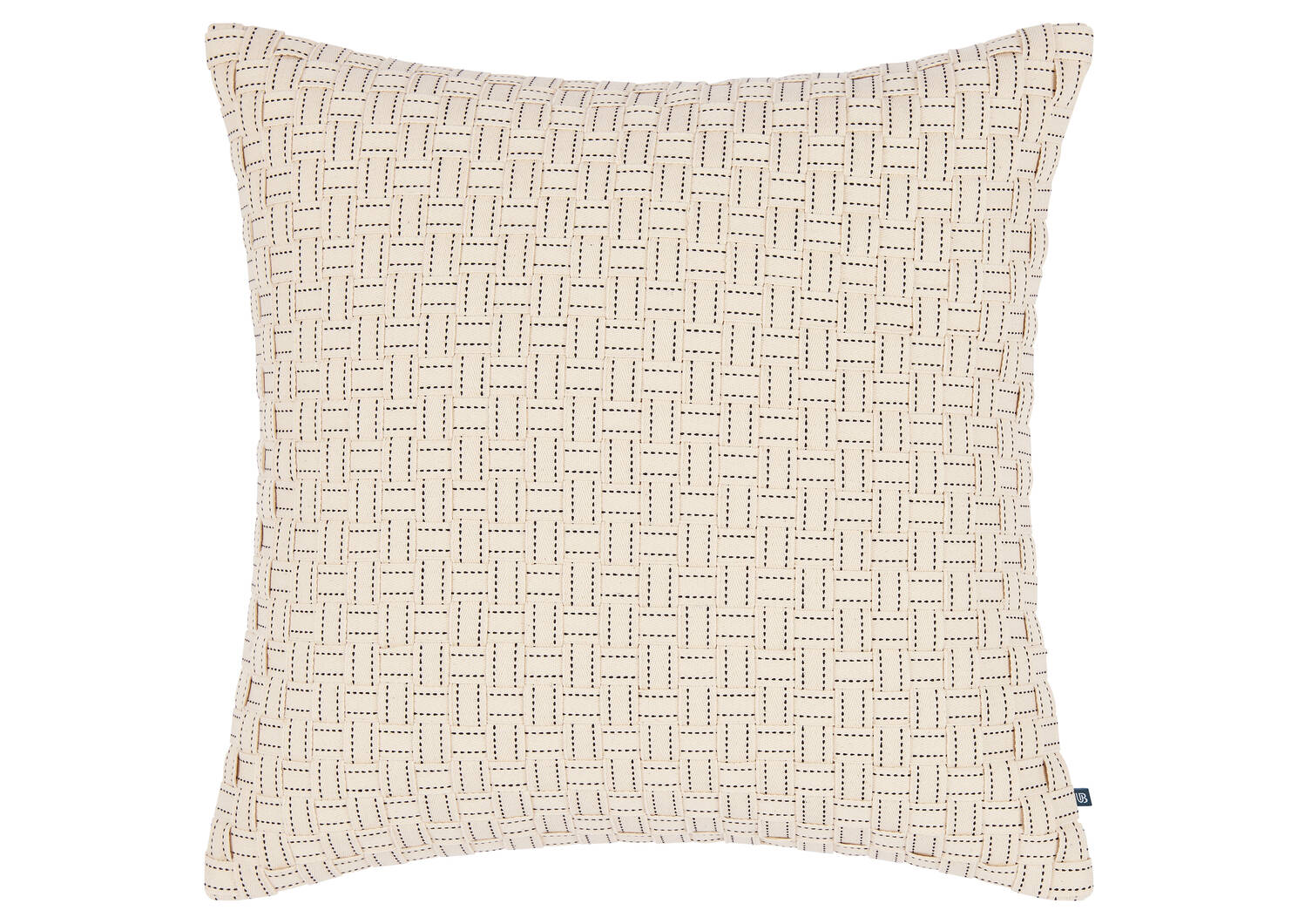 Monaro Cotton Pillow 20x20 Ivory/Blk