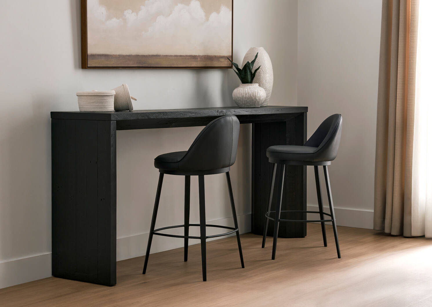 Tabouret Xavier -Boyd charbon
