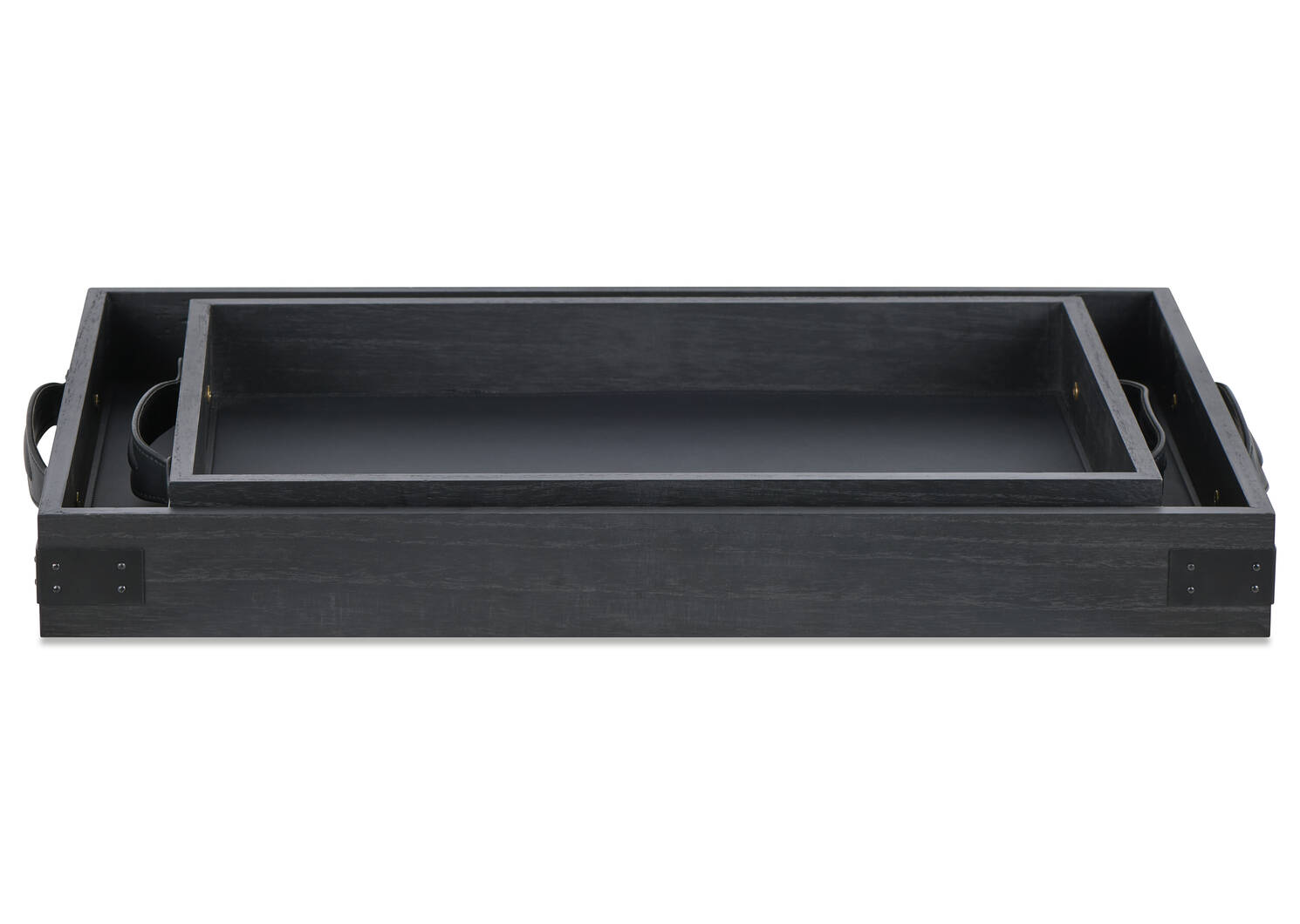Beckett Wood Tray Large Black