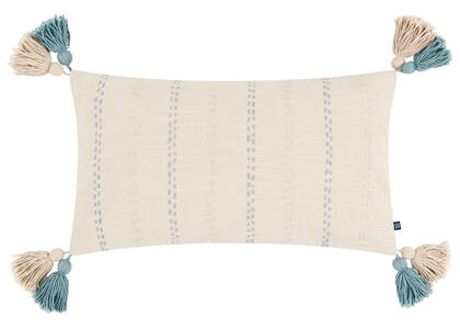 Westridge Pillow 12x22 Ivory/Blue