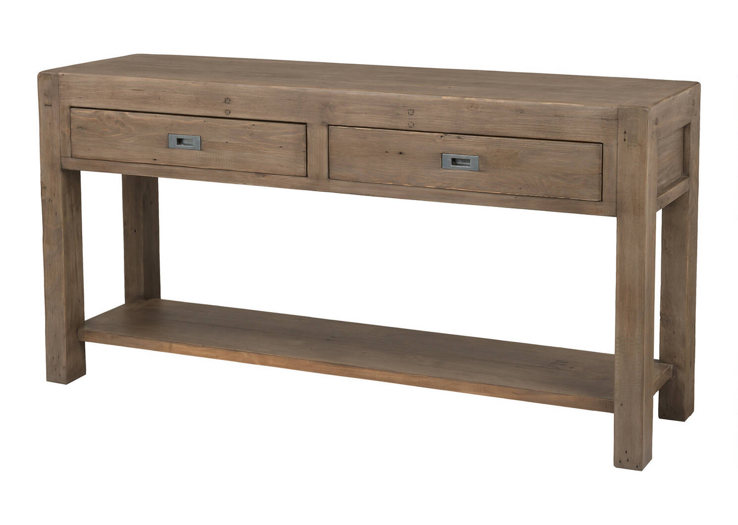 Post & Rail Console Table -Driftwood