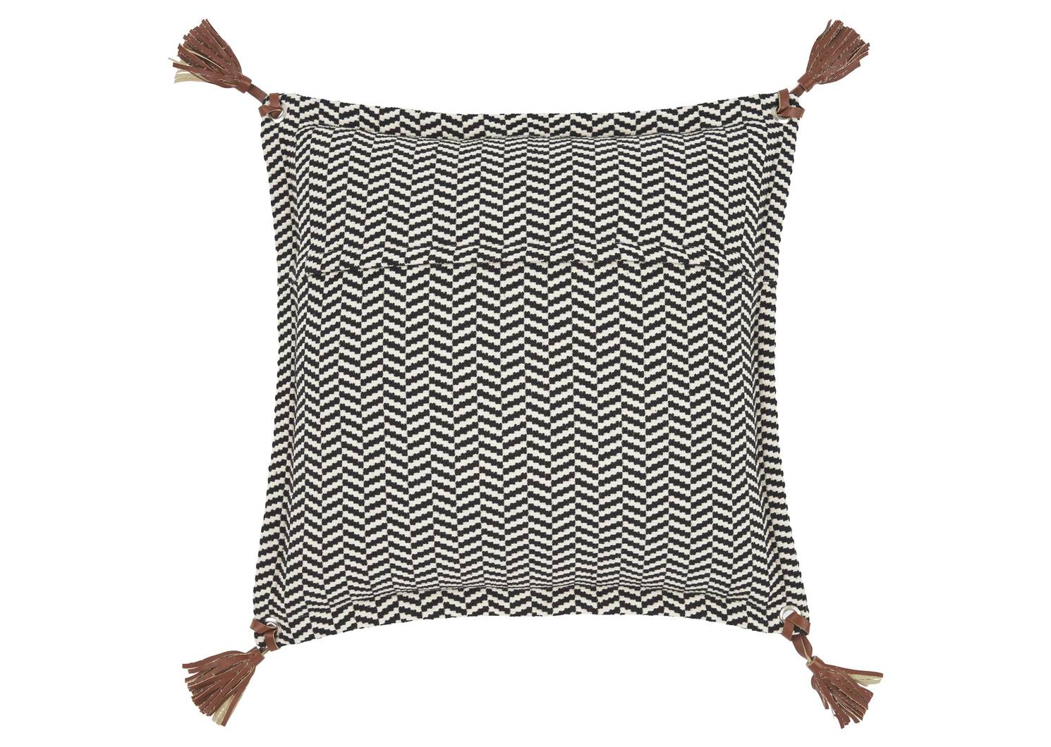 Coussin Robson 20x20 noir/blanc/br clair