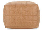 Renfrew Faux Leather Pouf Tan