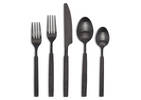 Hammered 5pc Cutlery Set Matte Black