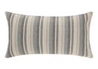 Coussin rayé Jovie 12x22 blanc/atlant.