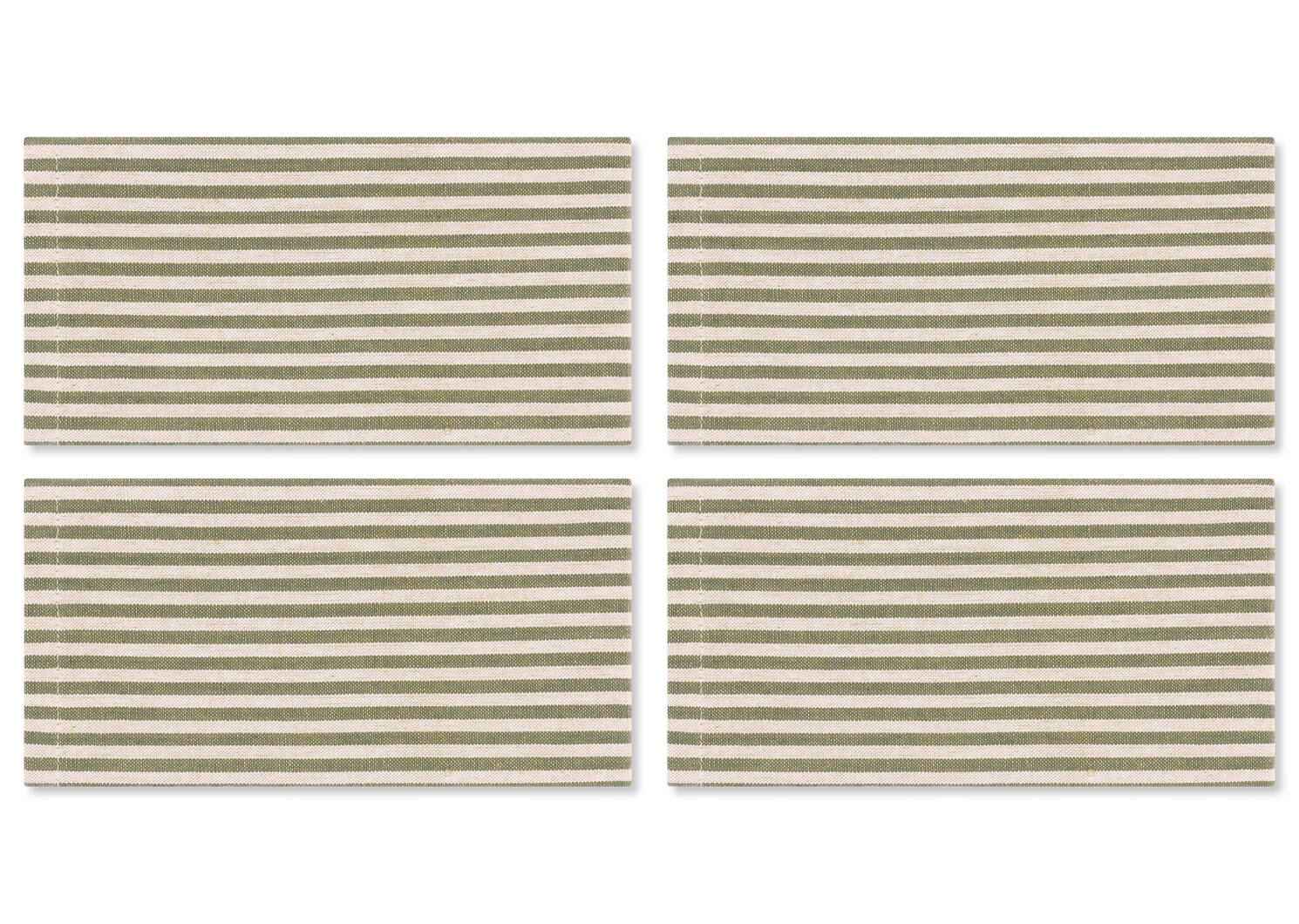 Audley Striped Napkins Set of 6 Green/Be