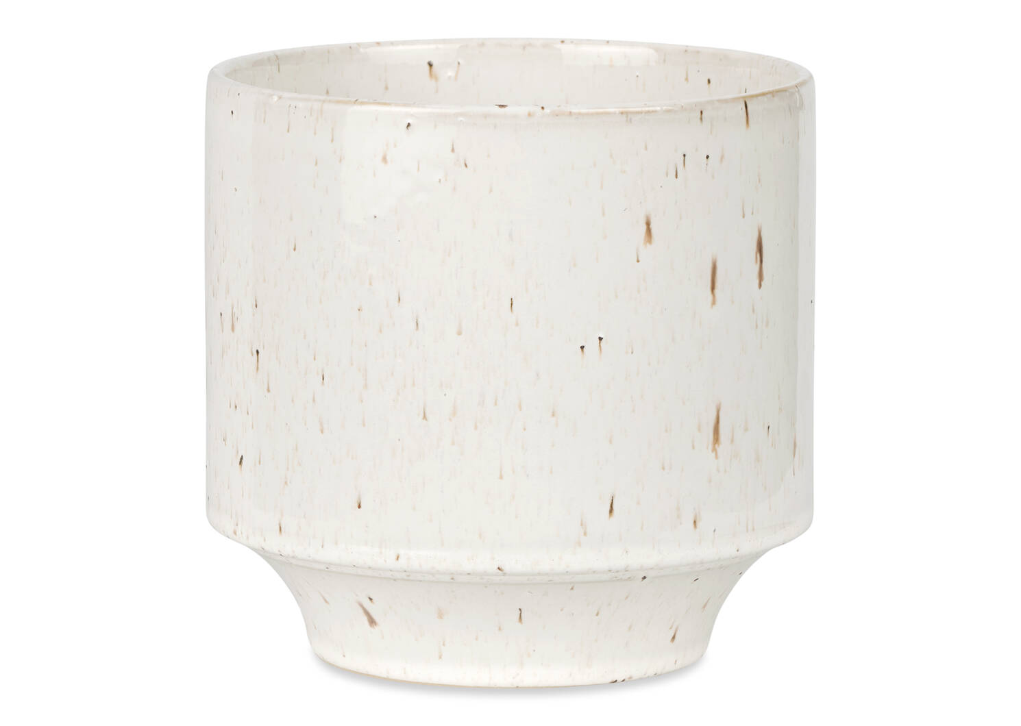 Fleur Planter Small Speckled White