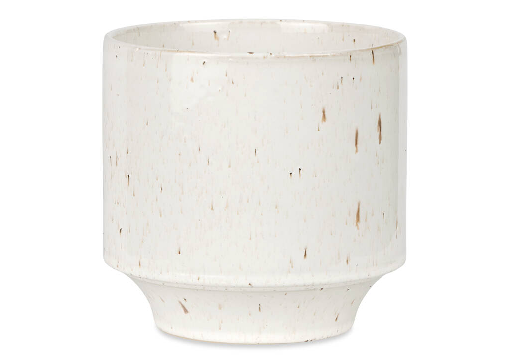 Fleur Planter Small Speckled White