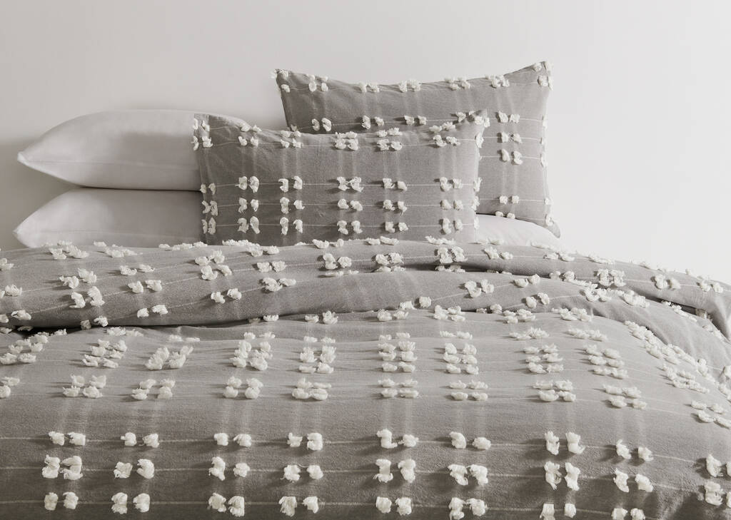TG ens. housse de couette Pearce gr/bl