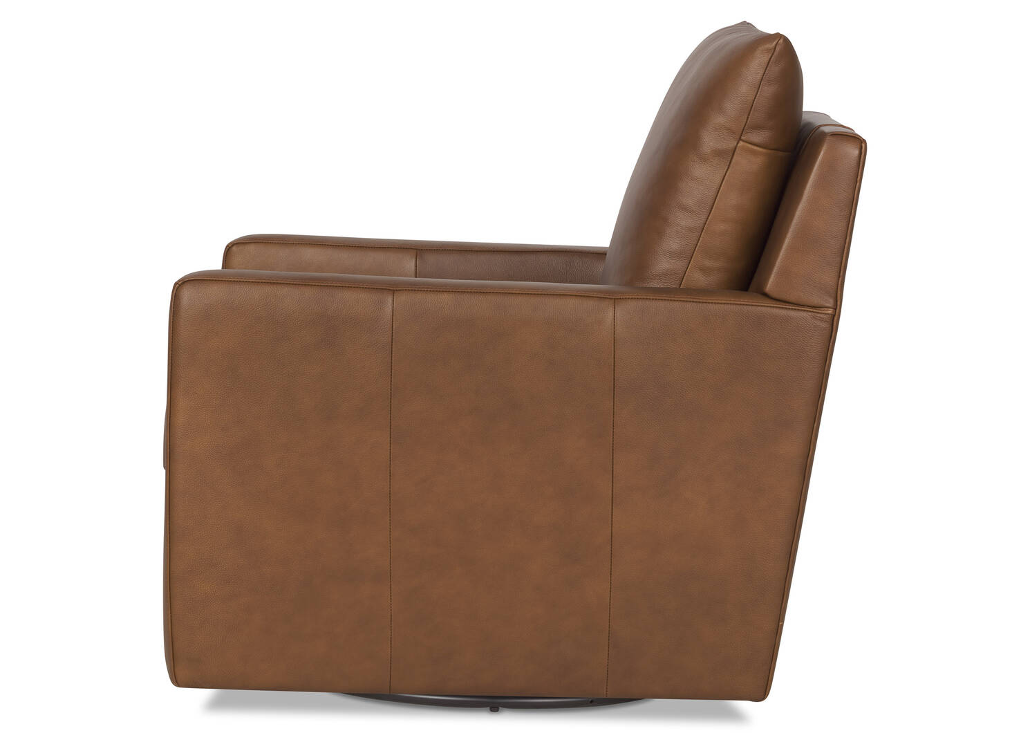 Fauteuil pivotant cuir Sadie -Arlo rhum