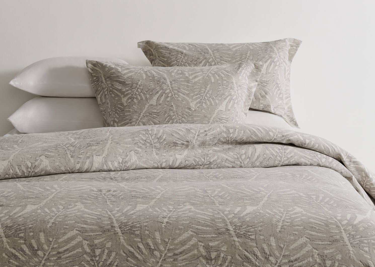 Alda Cotton Duvet Sets - Natural/Grey
