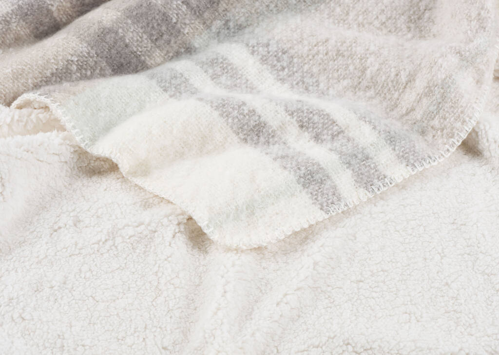 Becca Sherpa Throw Ivory/Glacier/Nutm