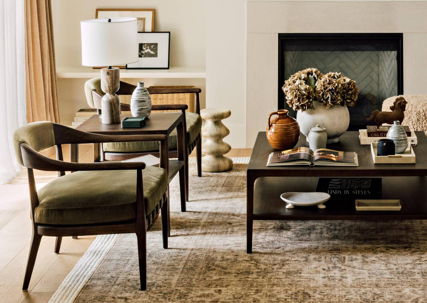 Shilo Vase Large Grey/White