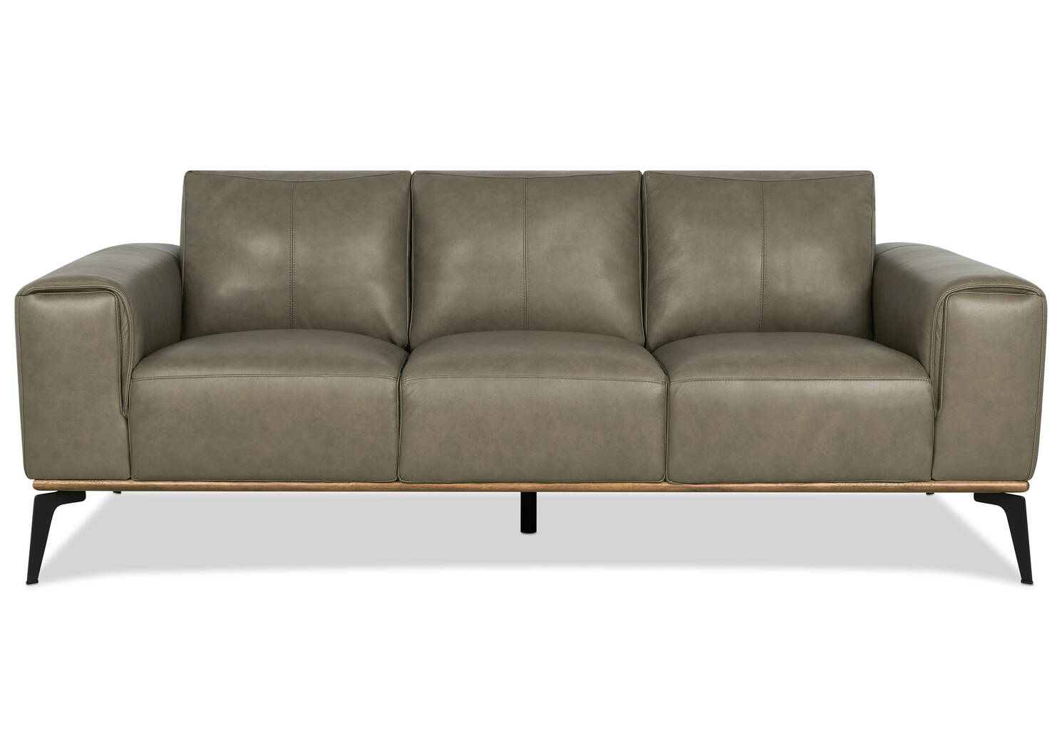 Alton Leather Sofa -Mira Stone