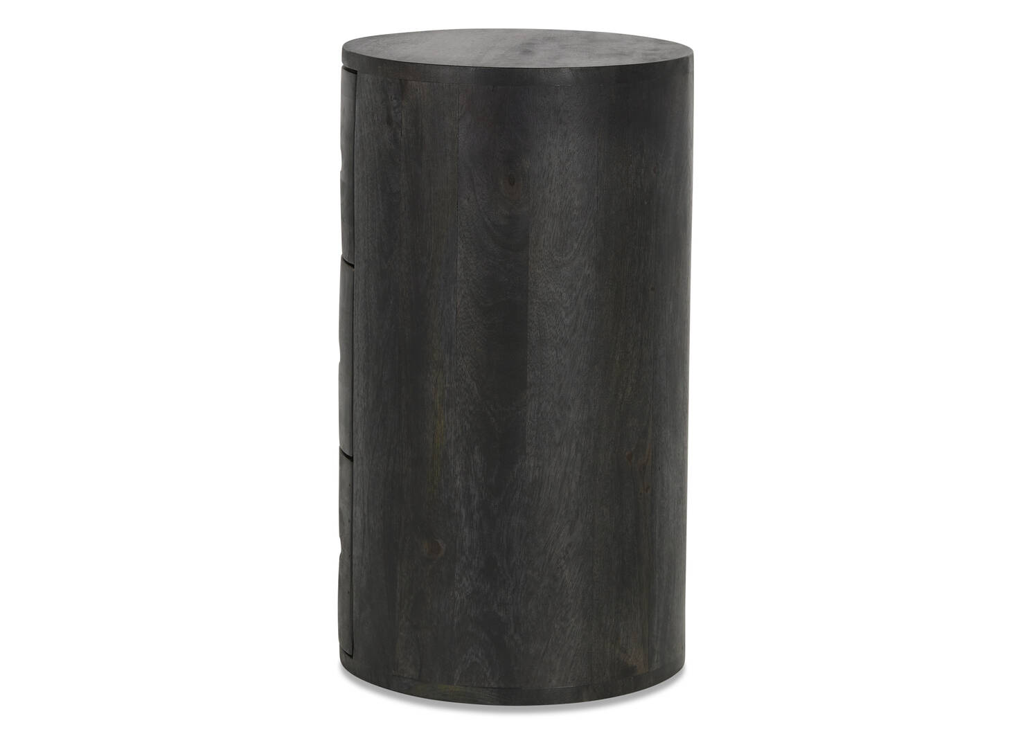 Drum 3 Drawer Pedestal -Mango Black