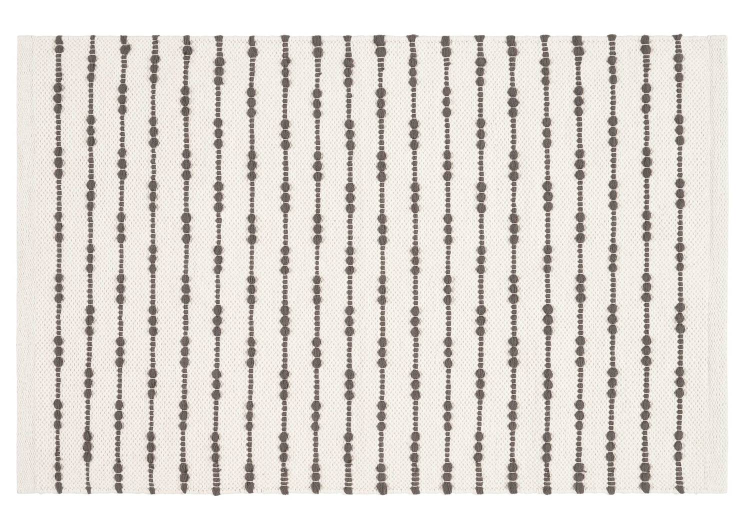 Tapis déc. rayé Rivera 24x36 nat/gris