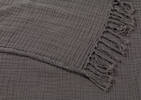 Monterey Cotton Throw 50x60 Dark Grey