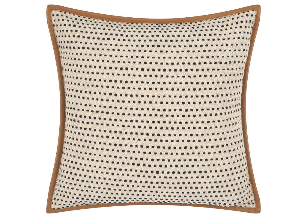 Lorah Cotton Pillow 20x20 Ivory/Brn