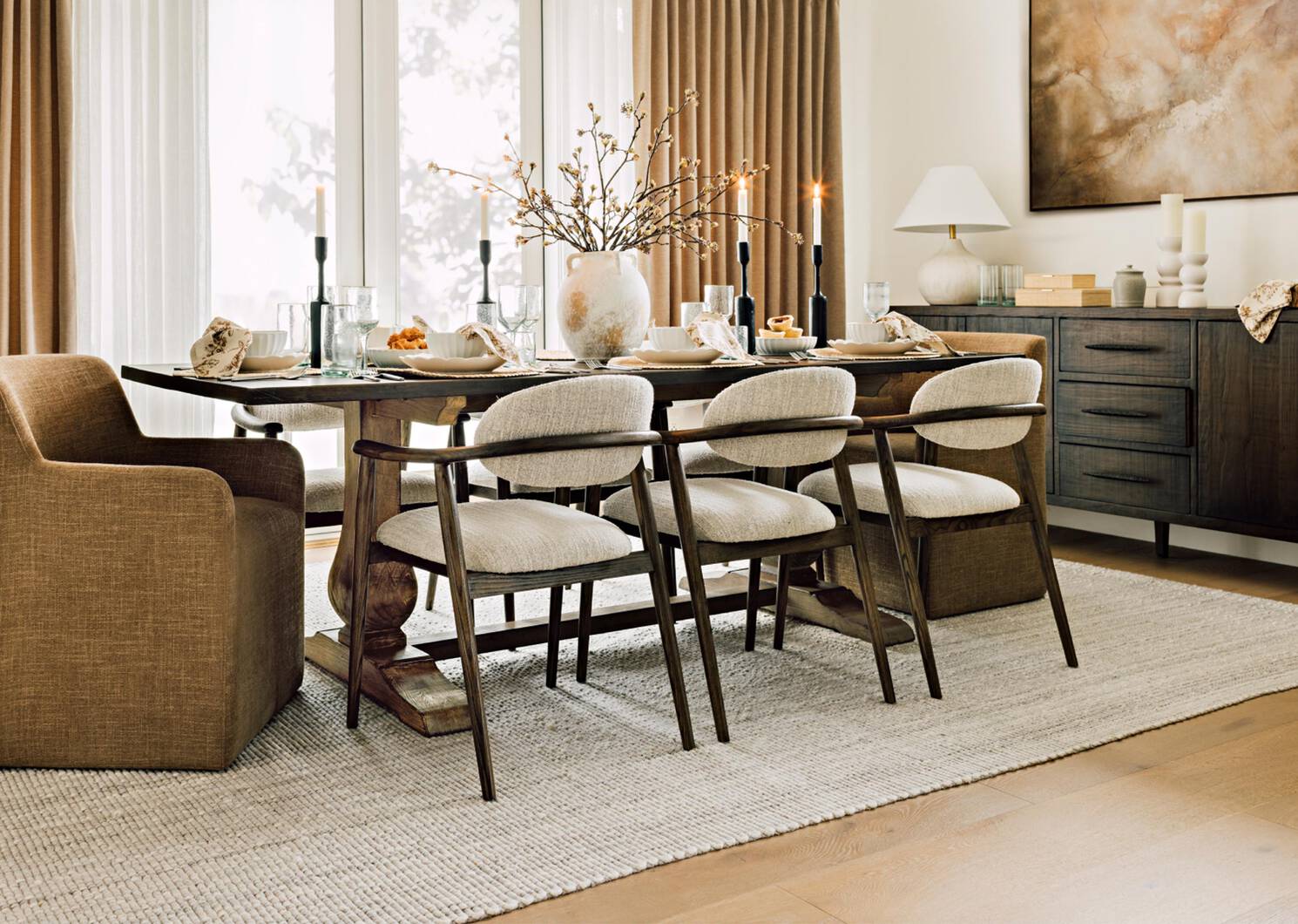 Casis Rug 96x120 Grey/Ivory