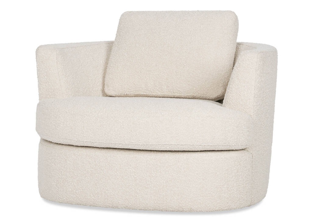 Fauteuil pivotant Beverly -Amalie ivoire