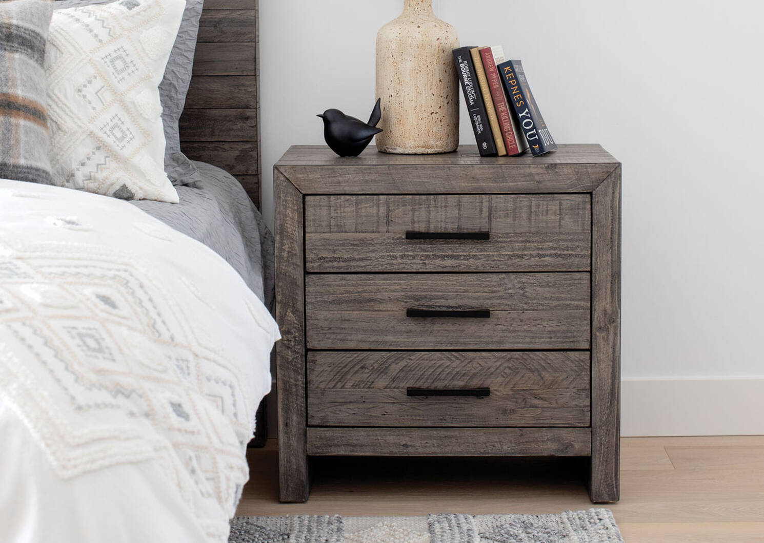 Woodland Nightstand 28 -Stanton Ash