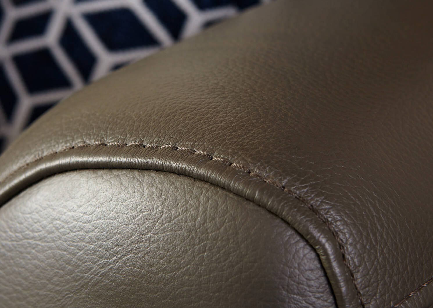 Boone Leather Condo Sofa Chaise -Grey