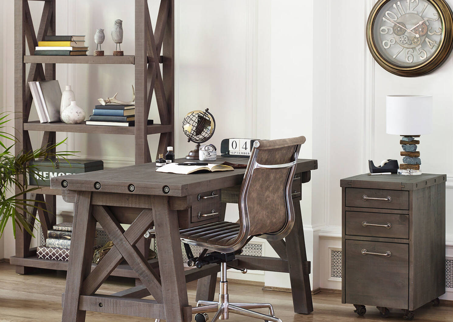 Ironside Desk -Rustic Grey