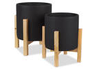Grand cache-pot sur pieds Adah noir