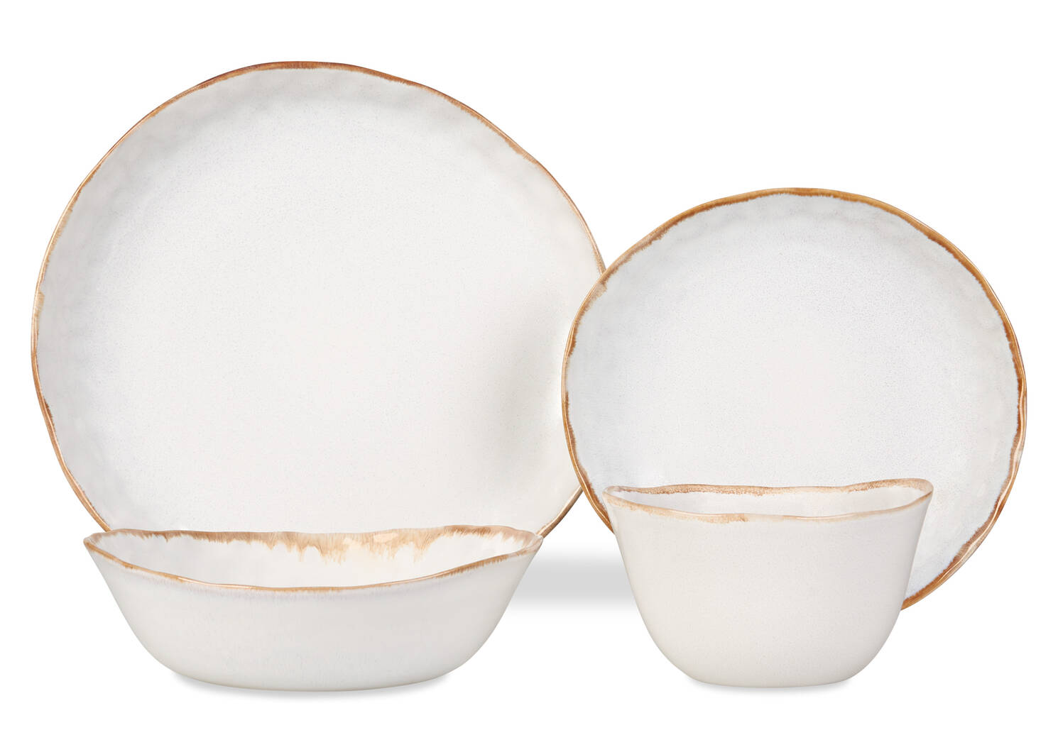 Crofton 16pc Dish Set Antique White