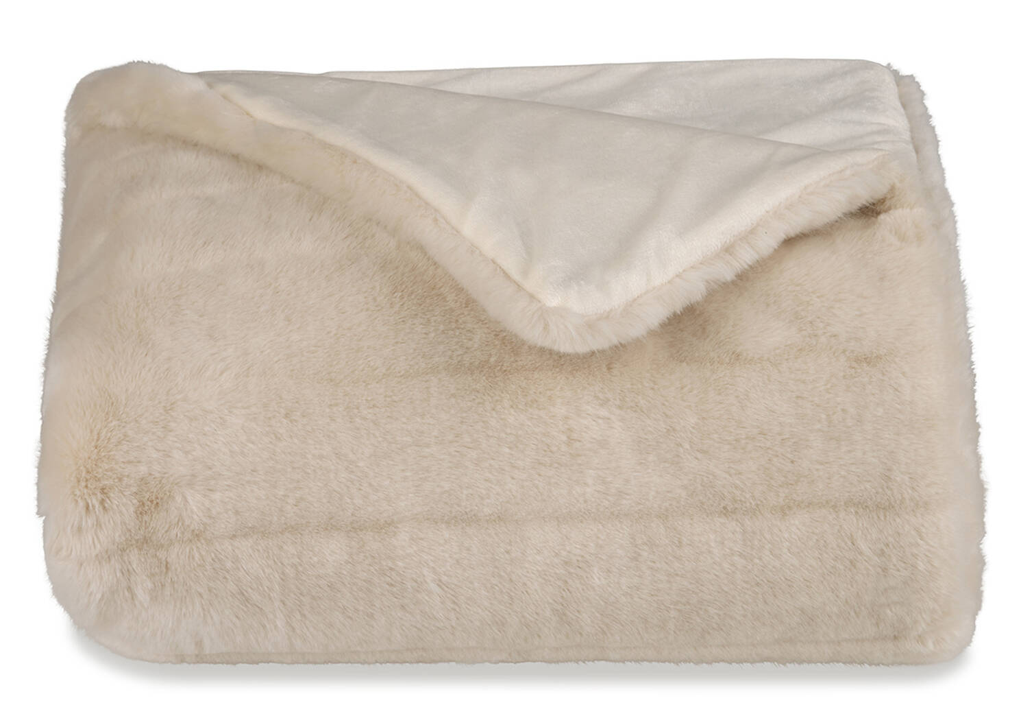 Starlet Faux Fur Throw Oyster