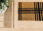 Plaid Doormat Natural