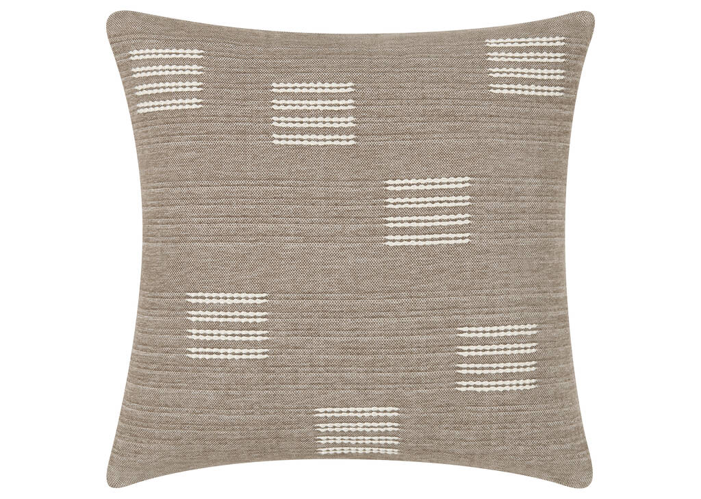 Coussin brodé Perl 20x20 cendré