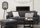 Santana Ottoman -Taylor Charcoal