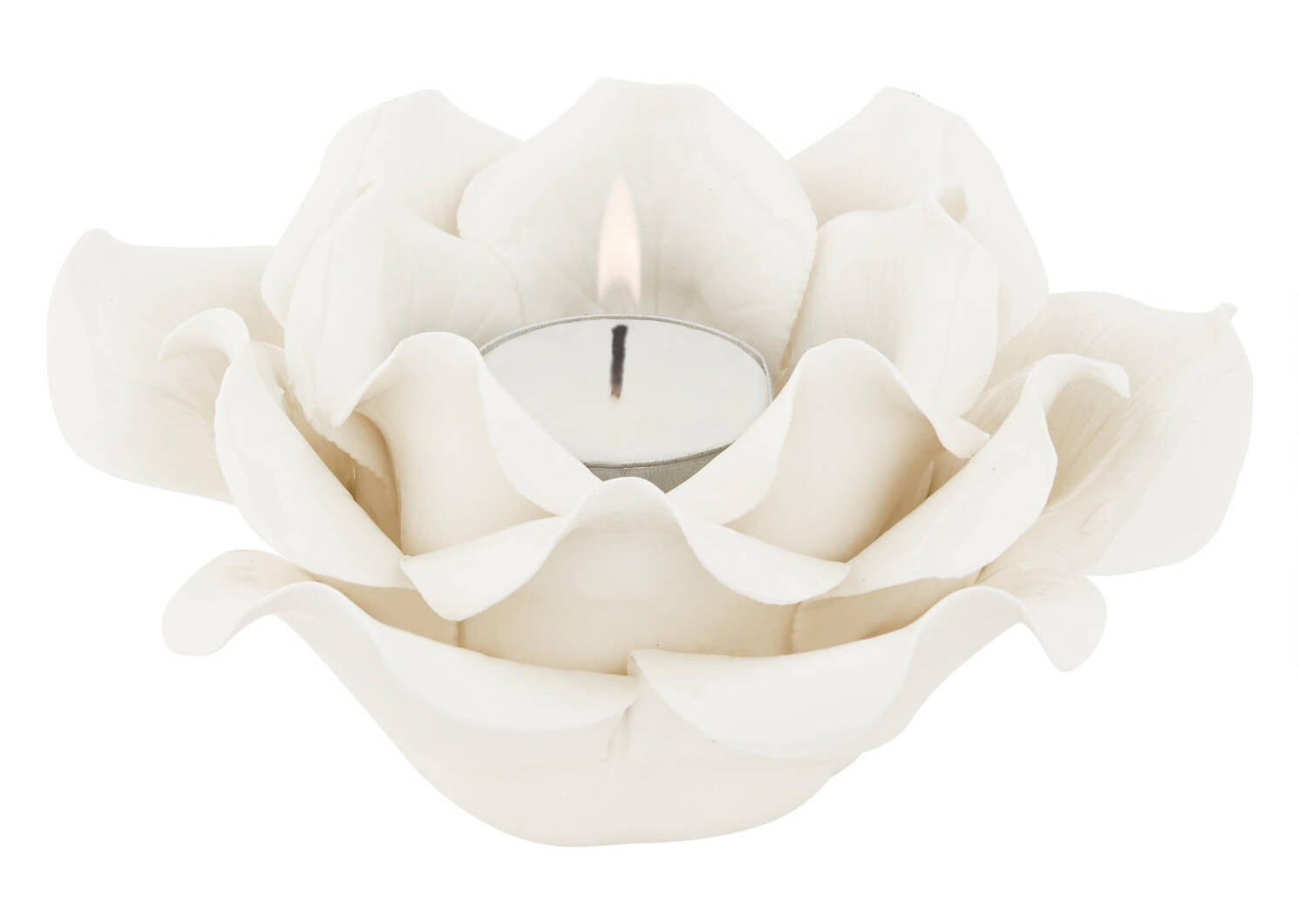 Rosette Tealight Holder White