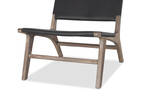 Fauteuil en cuir Kiedis -Portica cendré